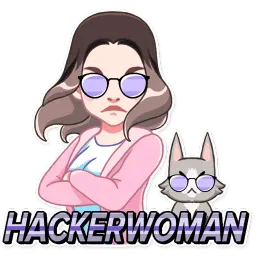 Девушка-хакер Telegram sticker pack