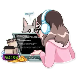 Девушка-хакер sticker 3