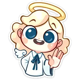 Нимб и рожки Telegram sticker pack