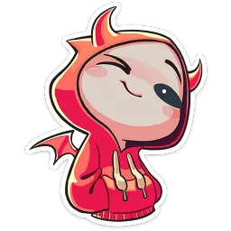 Нимб и рожки sticker 2