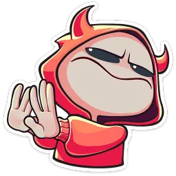 Нимб и рожки sticker 8