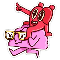 Сердце и Мозг :: @mosticks Telegram sticker pack