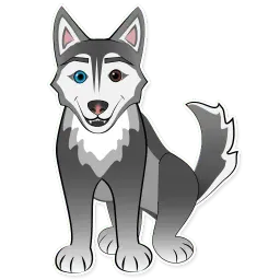 Весёлая хаски Telegram sticker pack