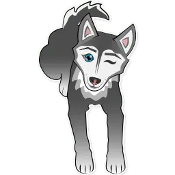 Весёлая хаски sticker 6