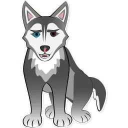 Весёлая хаски sticker 7
