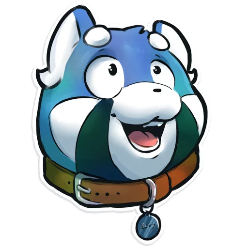 Izvy the Blue Red Panda sticker 2