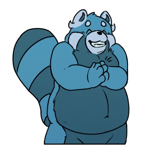 Izvy the Blue Red Panda sticker 3