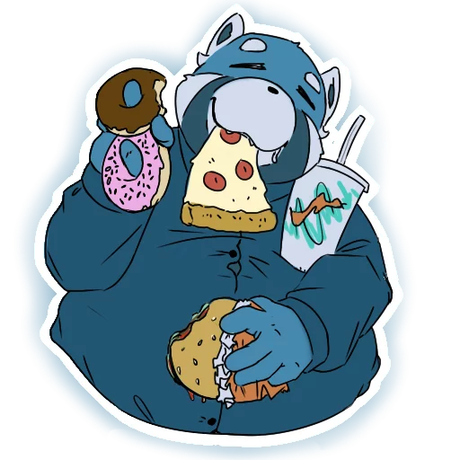 Izvy the Blue Red Panda sticker 5