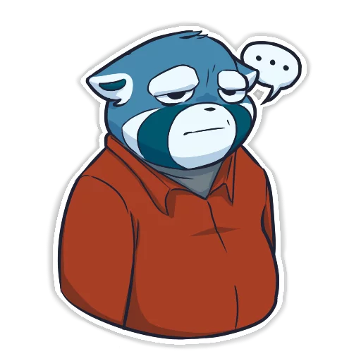 Izvy the Blue Red Panda sticker 7