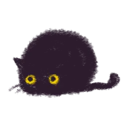 Чёрный кот Момо Telegram sticker pack