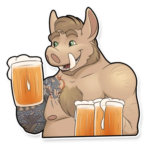Jinn the Boar sticker 5