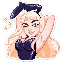 Каталина Блэк Telegram sticker pack