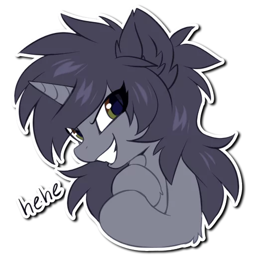 Kate the unicorn Telegram sticker pack