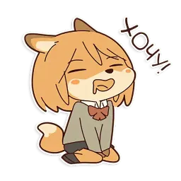 Fox School Girl Telegram sticker pack