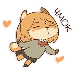 Fox School Girl sticker 2
