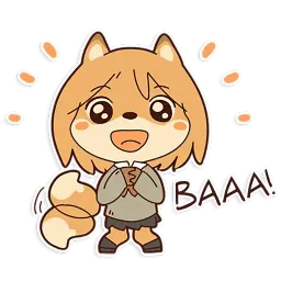 Fox School Girl sticker 4