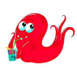 Красный Осьминожка sticker 11