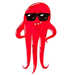 Красный Осьминожка sticker 12