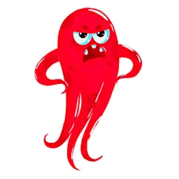 Красный Осьминожка sticker 3