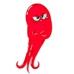 Красный Осьминожка sticker 4