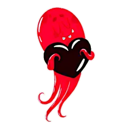 Красный Осьминожка sticker 5