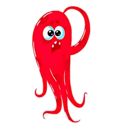 Красный Осьминожка sticker 6