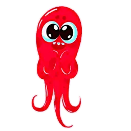 Красный Осьминожка sticker 8