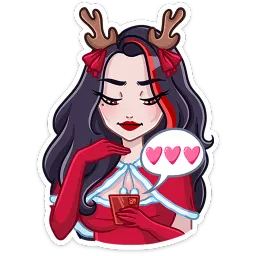 Новогодняя Лилит Кира Бауэр sticker 7