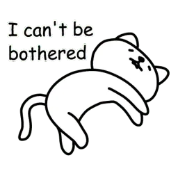 Котик лежебока sticker 4