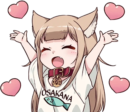 Kinako (Osakana Neko) :: @line_stickers Telegram sticker pack
