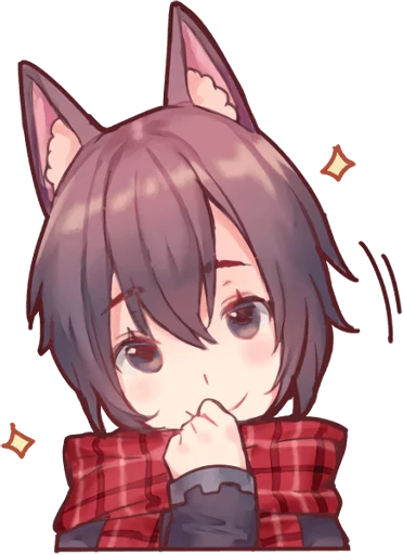 Wolf boy and Rabbit girl :: @line_stickers sticker 9