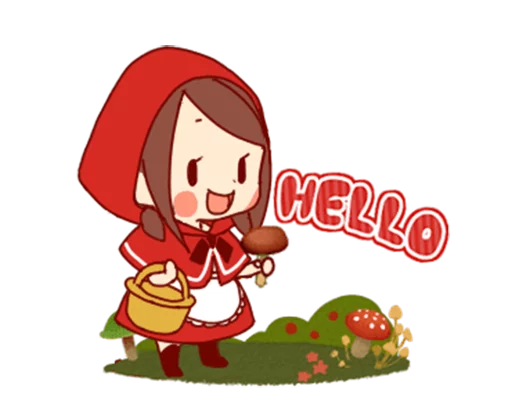 Little Red Riding Hood & Wolf sticker 5
