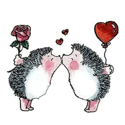 Влюблённый ёжик sticker 3
