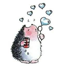 Влюблённый ёжик sticker 9