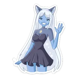 Лунная Мелани Анна Мозговец Telegram sticker pack