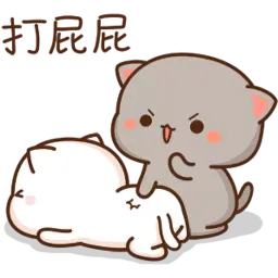 mochi peach cats sticker 4