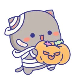 Mochi Peach Cat Halloween Mochi Peach Cat sticker 5