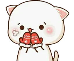 Mochi Peach Cats WINTER Mochi Peach Cat sticker 4
