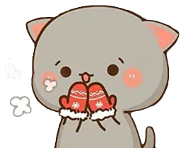 Mochi Peach Cats WINTER Mochi Peach Cat sticker 5