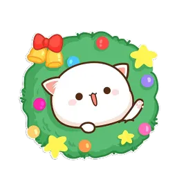 Mochi Peach Cats WINTER Mochi Peach Cat sticker 8