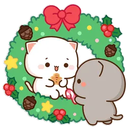 Mochi Peach Cats WINTER Mochi Peach Cat sticker 9