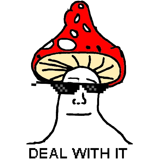 mushroom man sticker 2