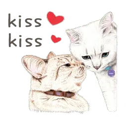 Nala & White Coffee Cat sticker 12