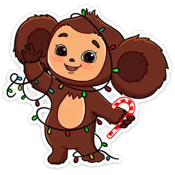 Новогодний Чебурашка sticker 4