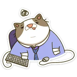 Офисный кот sticker 6