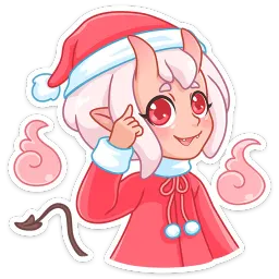 Новогодняя Они-тян sticker 11