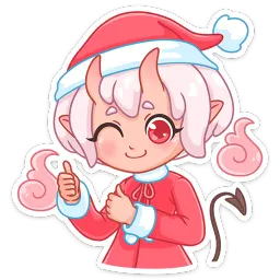Новогодняя Они-тян sticker 3