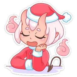 Новогодняя Они-тян sticker 4