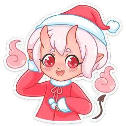 Новогодняя Они-тян sticker 5