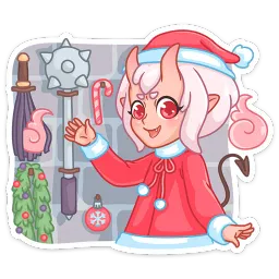 Новогодняя Они-тян sticker 6